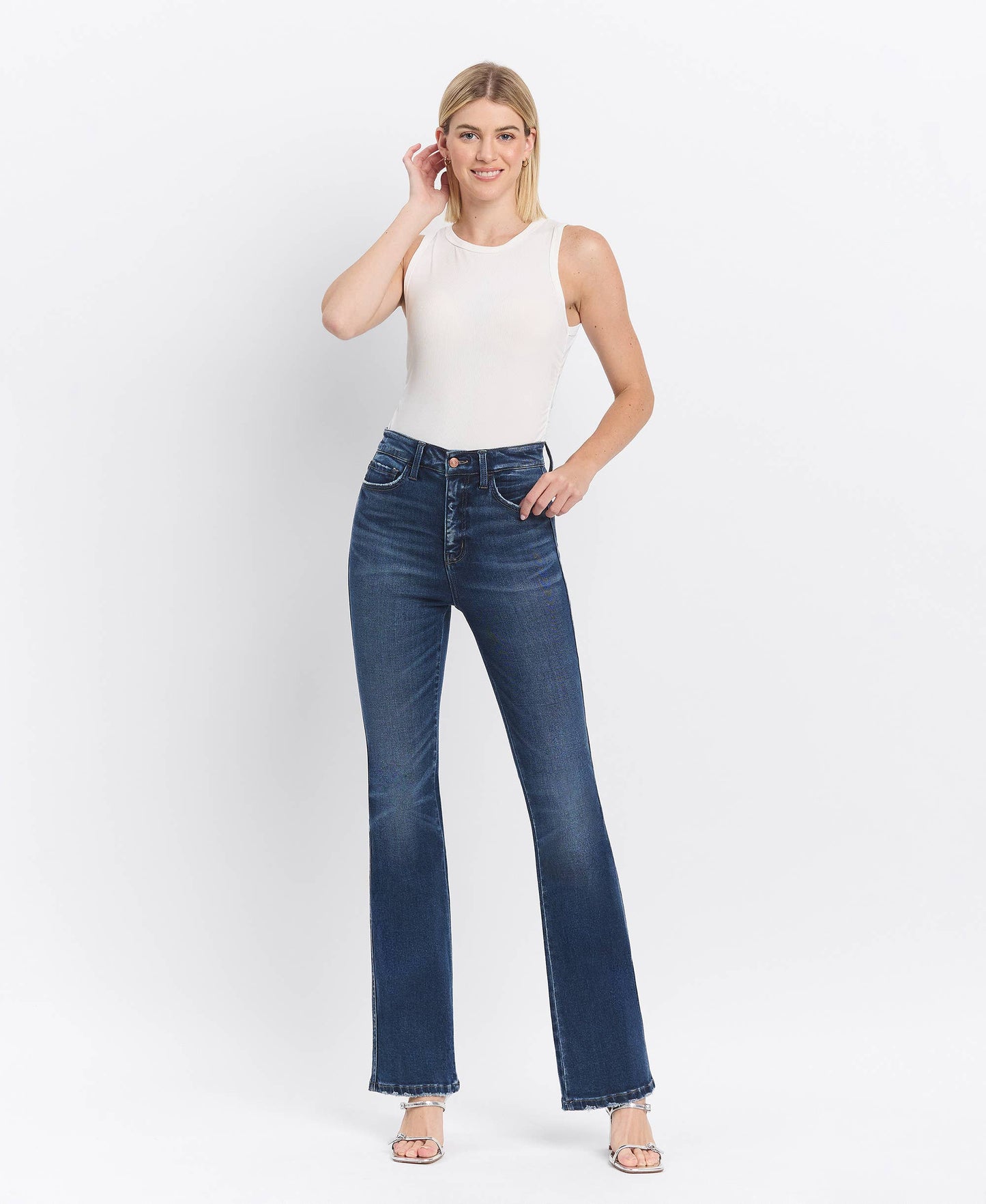 TUMMY CONTROL SUPER HIGH RISE BOOTCUT JEANS