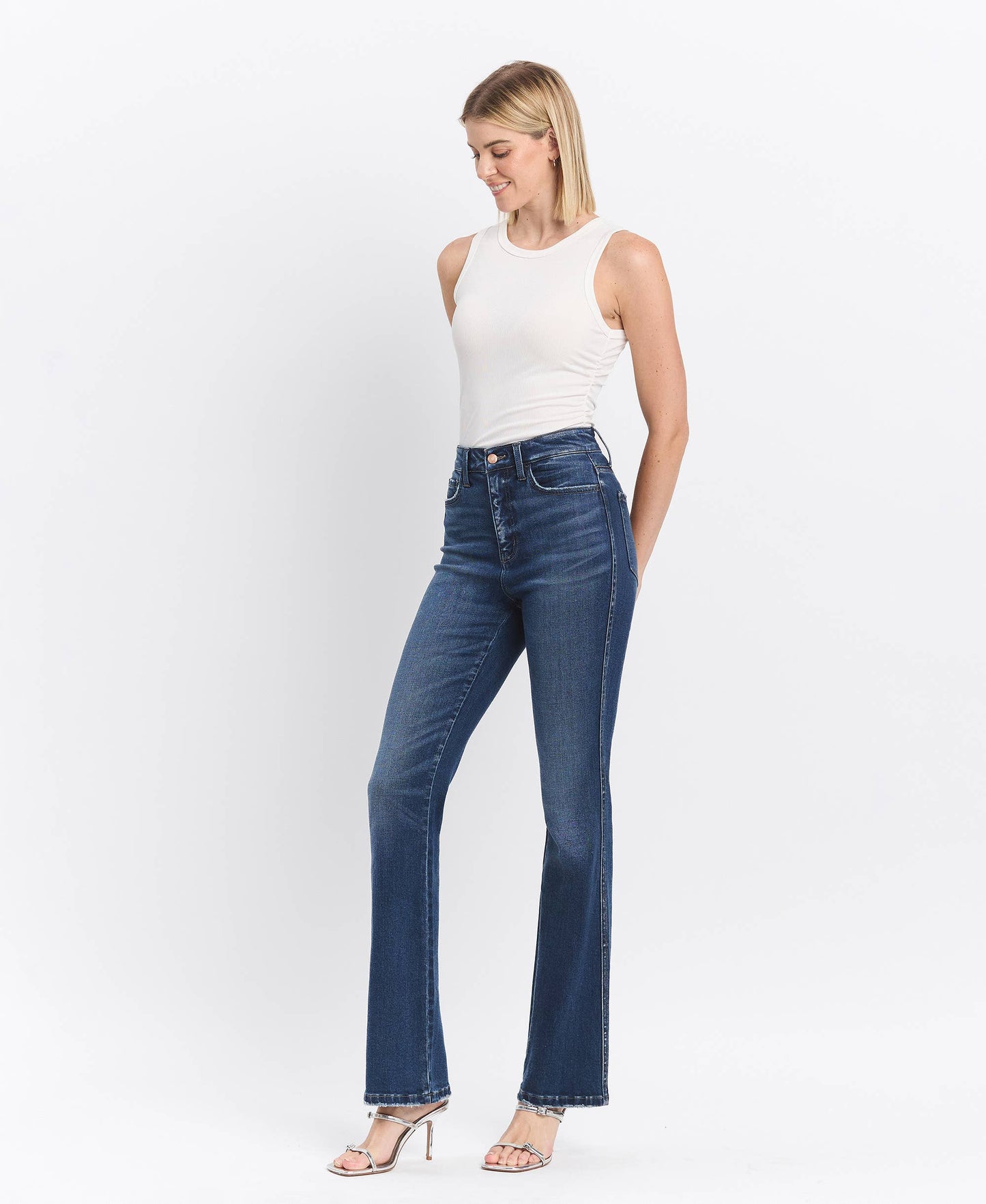 TUMMY CONTROL SUPER HIGH RISE BOOTCUT JEANS